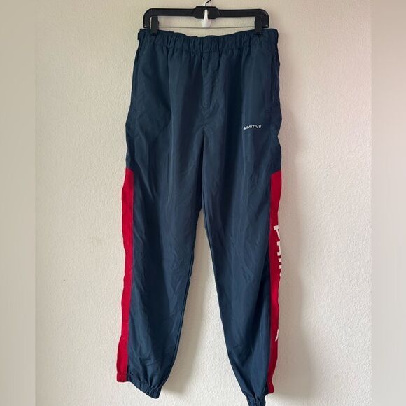 Primitive Skateboarding Nylon Track Pants Navy Red Tapered Joggers Sz L Street - Picture 4 of 10